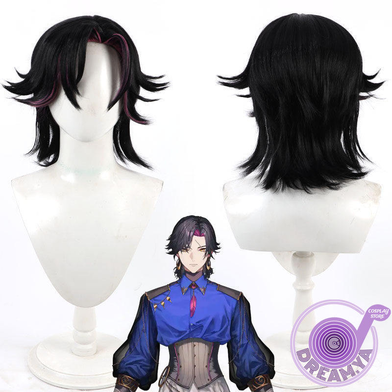 Anime Cosplay Pink - Vezalius Bandage Cosplay Wig vtuber Black