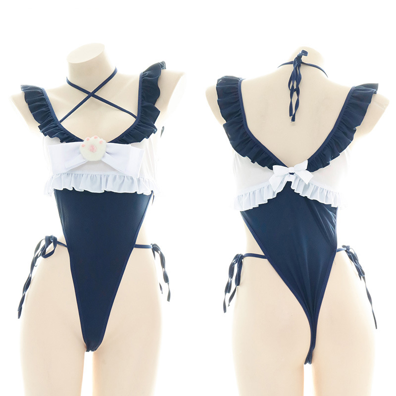 Anime Cosplay One Piece - Cute Ruffled Edge One Piece Swimsuit