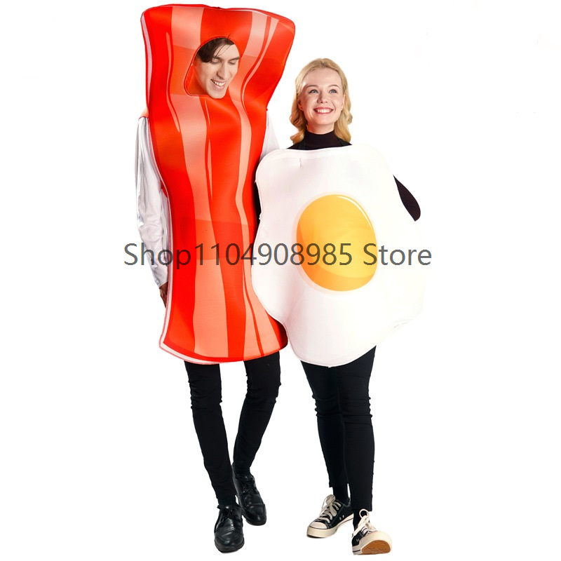 Anime Cosplay For Couples - Funny Cosplay Costumes Couples Egg Bacon