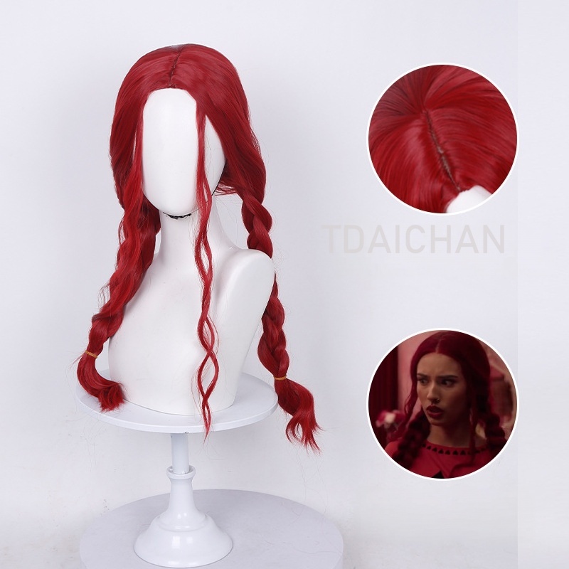 Curly Cosplay Wig Red princess - Anime Cosplay Red Hair 评论和价格