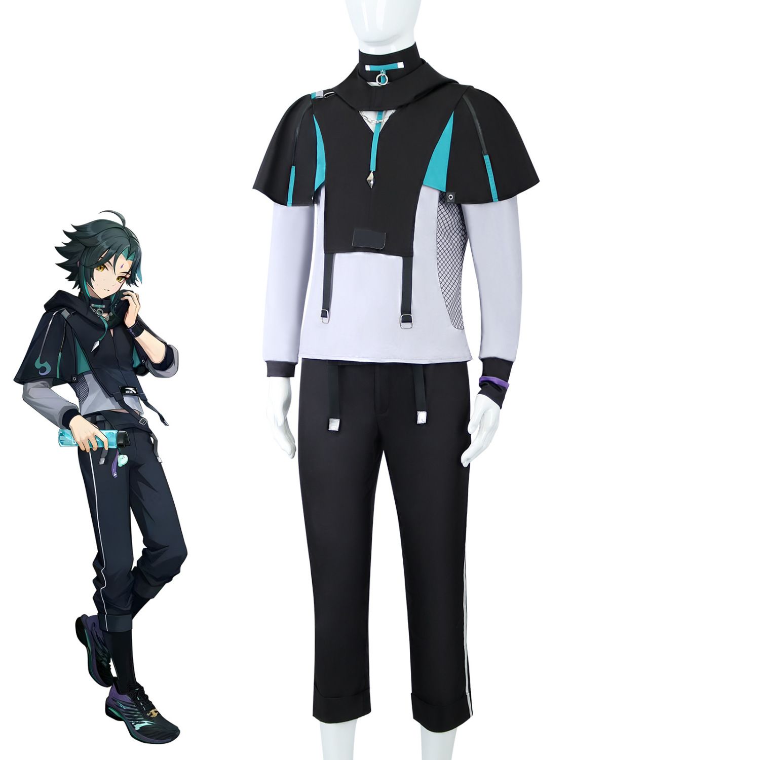 Halloween XIAO Costumes Game G - Anime Cosplay Male 评论和价格