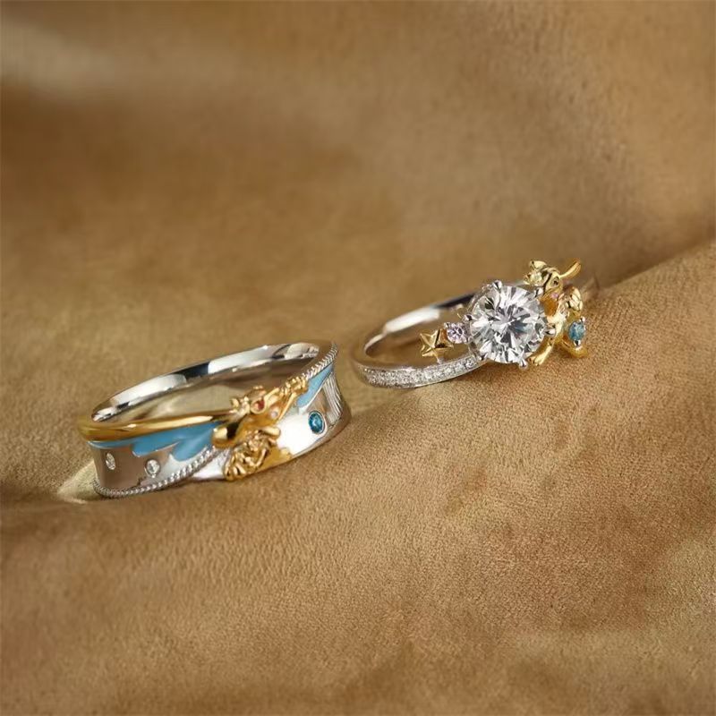 Pokémon Riolu Couple Rings - C - Anime Cosplay For Couples 评论和价格