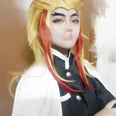 Rengoku Kyoujurou Wig Kimetsu  - Anime Cosplay Red Hair 评论和价格