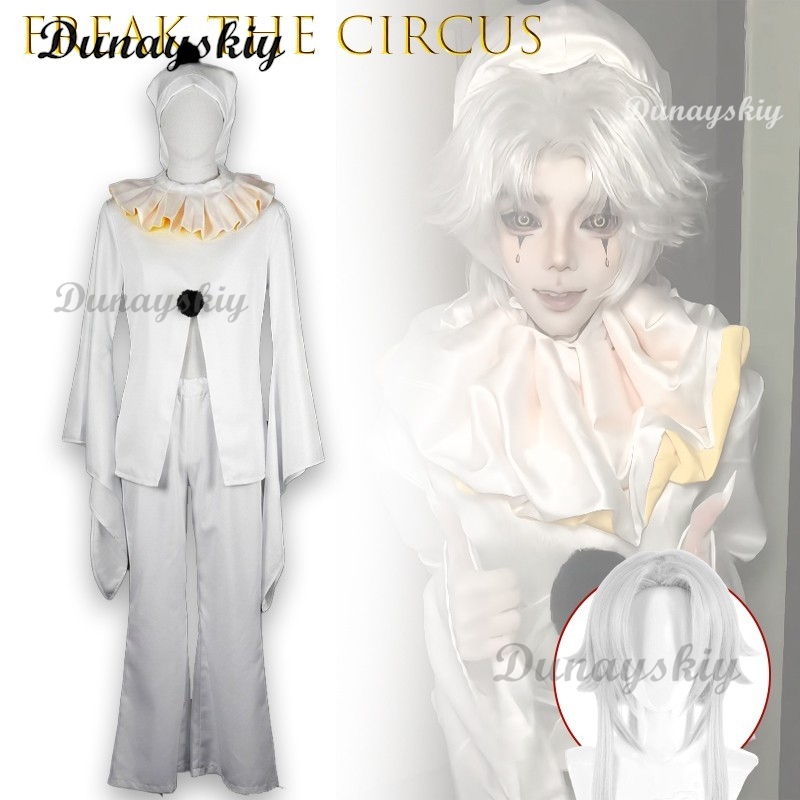 Pierrot Freak Party White Clow - Cosplay Anime White Hair 评论和价格