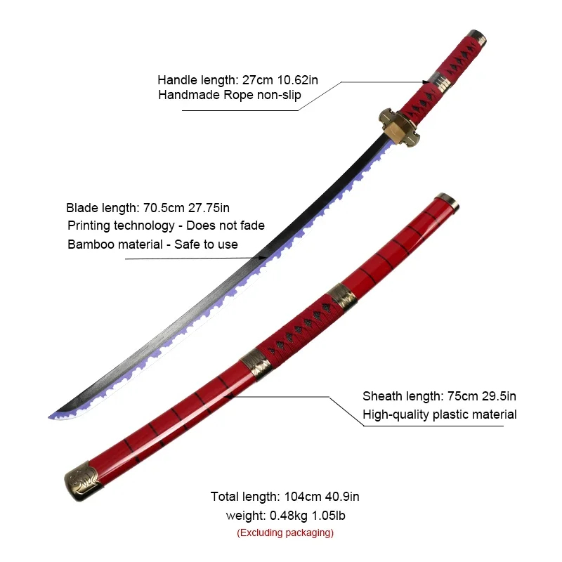 2026 3-pcs Roronoa Zoro Swords - Anime Cosplay Youtube Shorts 评论和价格