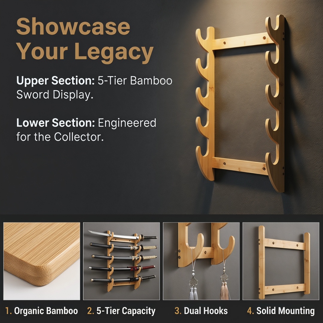 8-Layers Wall Sword Storage Sh - Anime Cosplay Real 评论和价格
