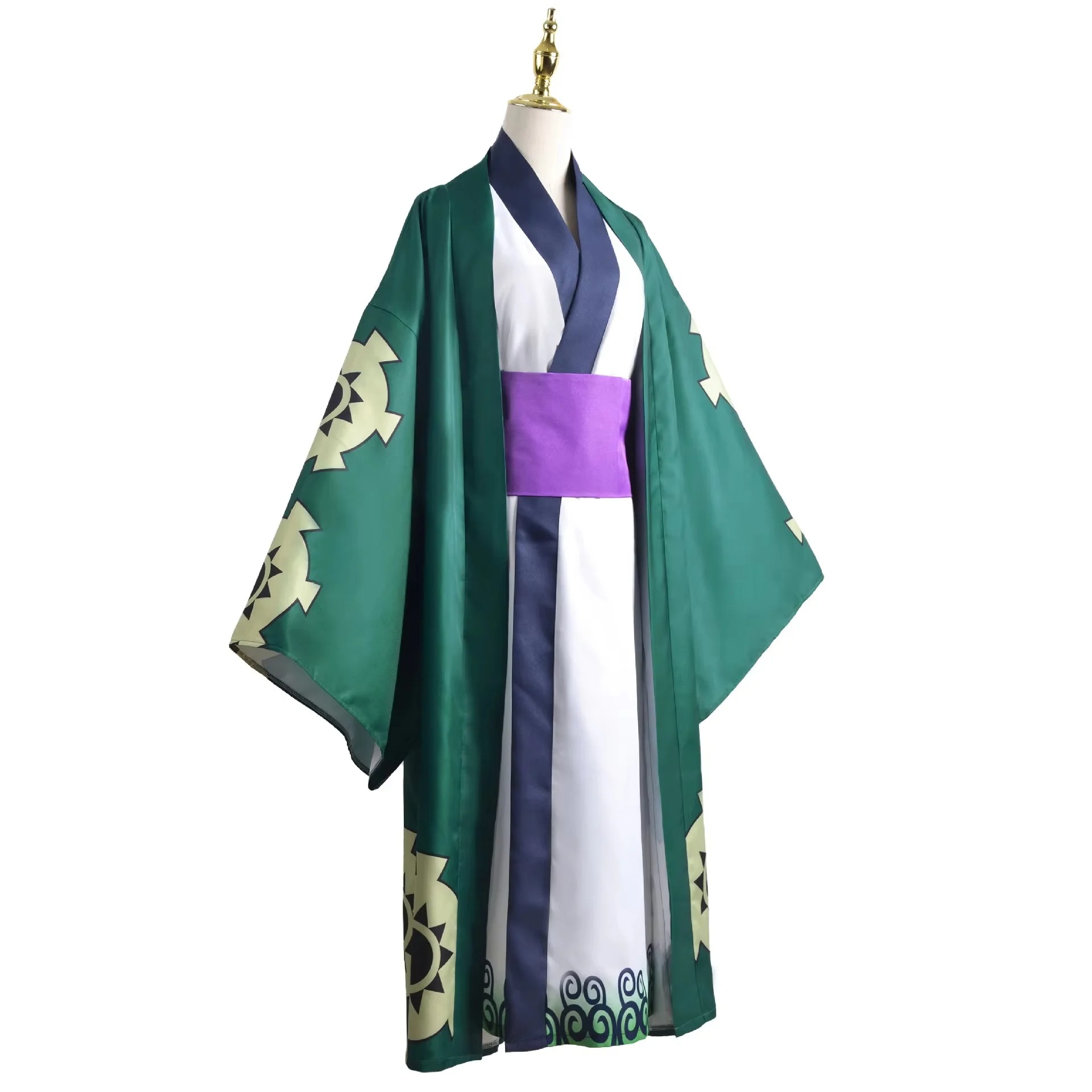 Green Roronoa Zoro Kimono Cosp - Anime Cosplay One Piece 评论和价格