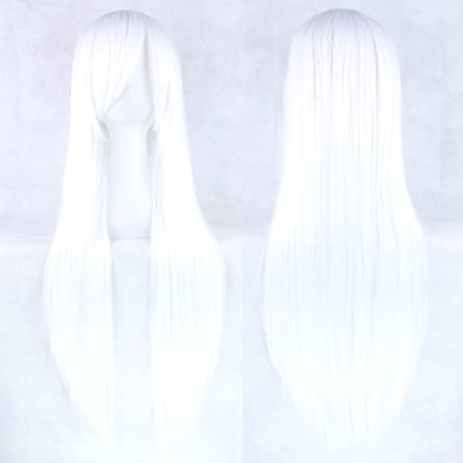 80cm Long Straight Natural Hai - Cosplay Anime White Hair 评论和价格