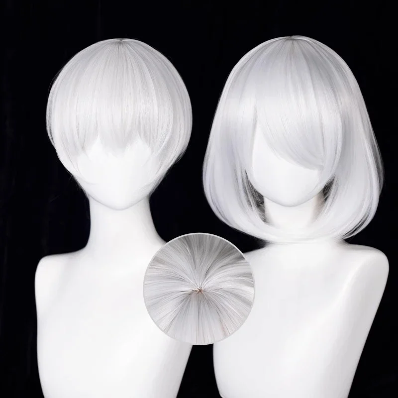 Anime 9S Cosplay Wig 2b Wig Wh - Cosplay Anime White Hair 评论和价格